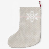Sneeuwvlok Tiny Heart Stripe Kerstboerderij Kleine Kerstsok (Achterkant)