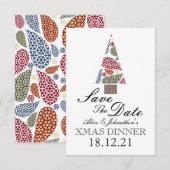 Sneeuwvlok Traandruppel Boom Save The Date (Voorkant / Achterkant)