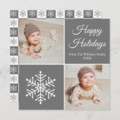 Sneeuwvlok Vakantie Kerstkaart (Voorkant / Achterkant)