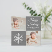 Sneeuwvlok Vakantie Kerstkaart (Staand voorkant)