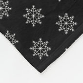 Sneeuwvlok vakantie patroon zwart wit kerst fleece deken (Hoek)