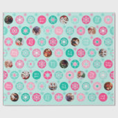 Sneeuwvlok Vakantiefoto Cadeaupapier (Vlak)