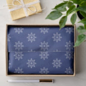 Sneeuwvlok vakantiepatroon kerst blauw tissuepapier (Geschenk)