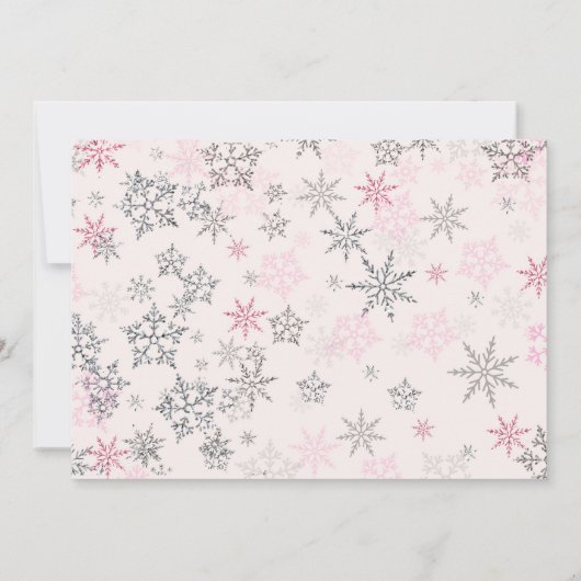 Sneeuwvlok Verjaardag Uitnodiging - Winter Nederla (Achterkant)