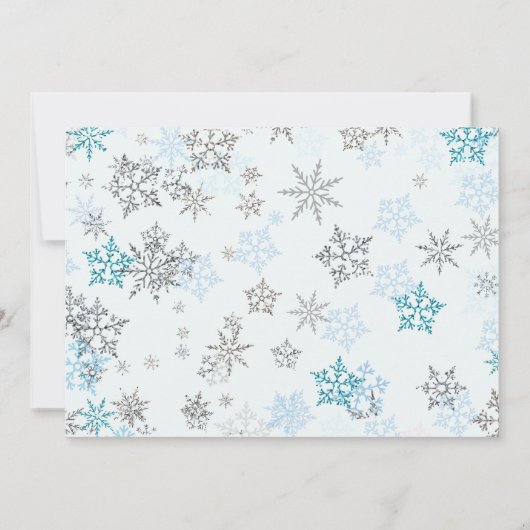 Sneeuwvlok Verjaardag Uitnodiging - Winter Nederla (Achterkant)