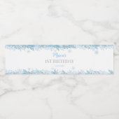 Sneeuwvlok Verjaardagsfeestje Waterfles Label Waterfles Etiket (Enkel label)