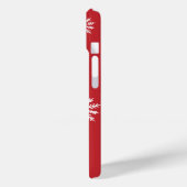 Sneeuwvlok Verloofde wit op rood Case-Mate iPhone Case (Achterkant / Links)