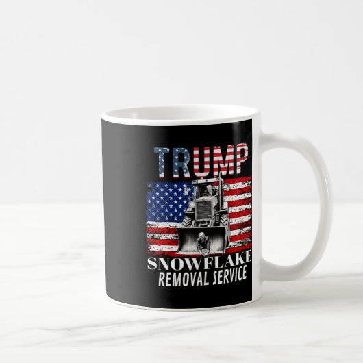 Sneeuwvlok Verwijdering Service Grappige Donald Tr Koffiemok (Rechts)