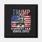 Sneeuwvlok Verwijdering Service Grappige Donald Tr Magneet (Voorkant)