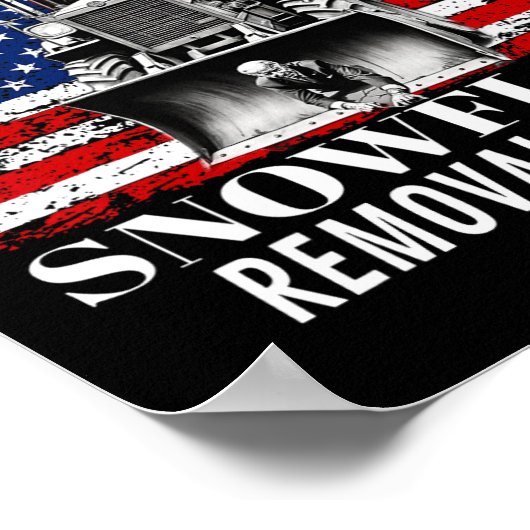 Sneeuwvlok Verwijdering Service Grappige Donald Tr Poster (Hoek)