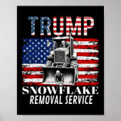 Sneeuwvlok Verwijdering Service Grappige Donald Tr Poster (Voorkant)