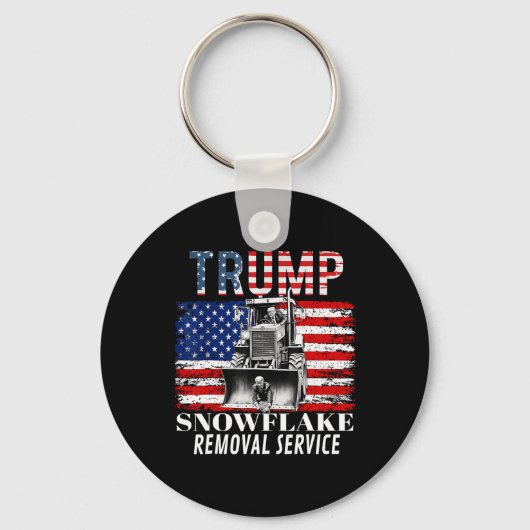Sneeuwvlok Verwijdering Service Grappige Donald Tr Sleutelhanger (Voorkant)