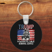 Sneeuwvlok Verwijdering Service Grappige Donald Tr Sleutelhanger (Voorkant)