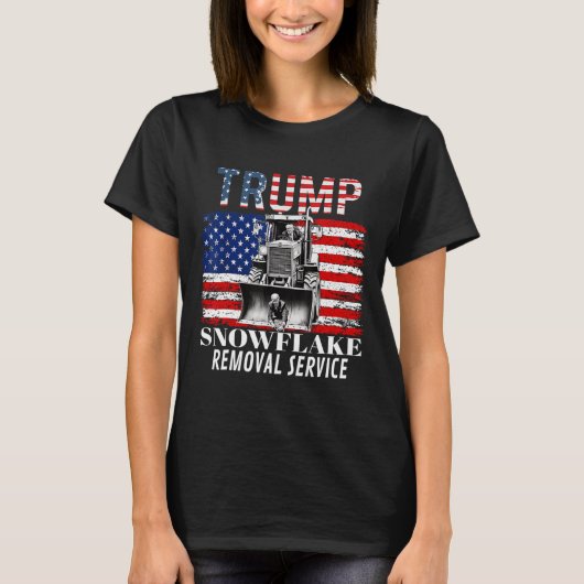 Sneeuwvlok Verwijdering Service Grappige Donald Tr T-shirt (Voorkant)