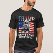 Sneeuwvlok Verwijdering Service Grappige Donald Tr T-shirt (Voorkant)