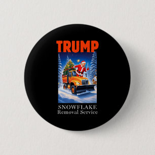 Sneeuwvlok verwijderingsdienst Conservatieve Kerst Ronde Button 5,7 Cm