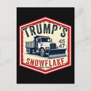 Sneeuwvlok Verwijderingsdienst van Trump Grappig K Briefkaart