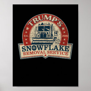 Sneeuwvlok Verwijderingsdienst van Trump Grappige Poster