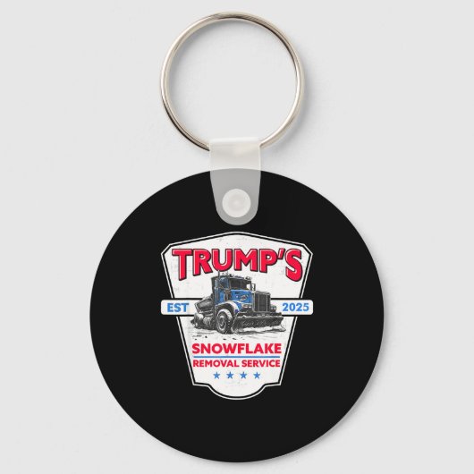 Sneeuwvlok Verwijderingsdienst van Trump Grappige Sleutelhanger (Voorkant)