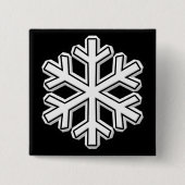 Sneeuwvlok Vierkante Button 5,1 Cm (Voorkant)