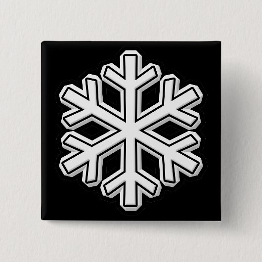 Sneeuwvlok Vierkante Button 5,1 Cm (Voorkant)