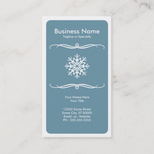 sneeuwvlok visitekaartje (Voorkant)