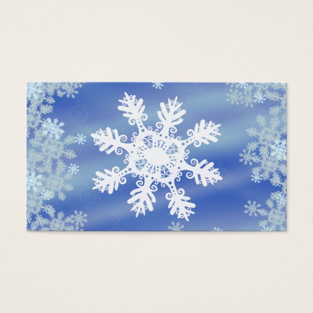 Sneeuwvlok Visitekaartjes (Voorkant)