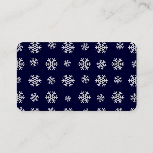 Sneeuwvlok Visitekaartjes (Achterkant)