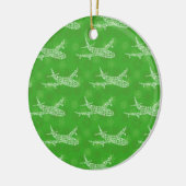 Sneeuwvlok Vliegtuig Keramisch Ornament (Links)