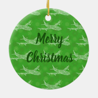 Sneeuwvlok Vliegtuig Keramisch Ornament