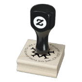 Sneeuwvlok Vliegtuig Kerst Retouradres Rubberstempel (Stempel)