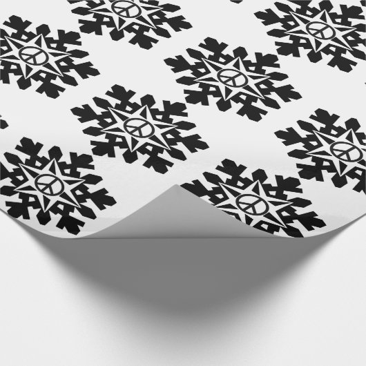 Sneeuwvlok - vrede op aarde cadeaupapier (Hoek)