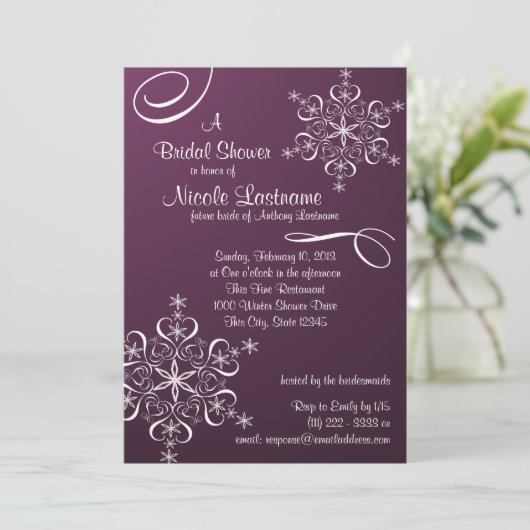 Sneeuwvlok Vrijgezellenfeest Kaart (Staand voorkant)