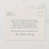 Sneeuwvlok Vrolijk Kerst Briefkaart (Achterkant)