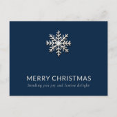 Sneeuwvlok Vrolijk Kerst Briefkaart (Voorkant)