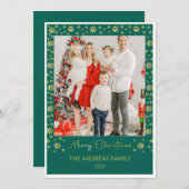 Sneeuwvlok Vrolijk Kerstfeest | foto Feestdagenkaart (Voorkant / Achterkant)