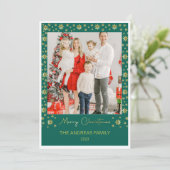 Sneeuwvlok Vrolijk Kerstfeest | foto Feestdagenkaart (Staand voorkant)