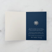 Sneeuwvlok Vrolijke Kerstmis Kaart (Binnen)