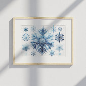 Sneeuwvlok Waterverf Collectie Poster