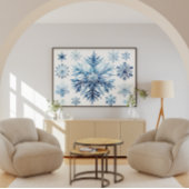 Sneeuwvlok Waterverf Collectie Poster