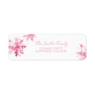 Sneeuwvlok Waterverf Winter ONEderland Verjaardag Etiket