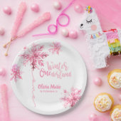 Sneeuwvlok Waterverf Winter ONEderland Verjaardag Papieren Bordje (Feest)