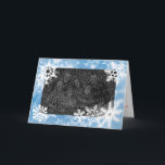 Sneeuwvlok Wenskaart Feestdagen Kaart<br><div class="desc">Voeg uw familiefoto aan de voorkant toe en u kunt uw begroeting en slotbericht aan de binnenkant personaliseren.</div>