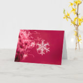 Sneeuwvlok wenskaart kaart (Gele Bloem)