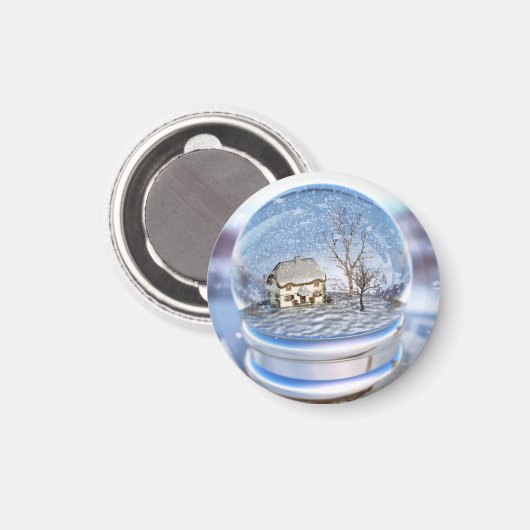 Sneeuwvlok Wereldbol magneet (Voorkant / Achterkant)