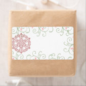 Sneeuwvlok wervelen Kerstmis Labels (Insitu)