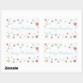 Sneeuwvlok Whimsy Vrolijk Kerstfeest, Robin's Egg Rechthoekige Sticker (Vel)