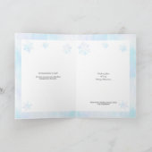 Sneeuwvlok White Opal Winter Snow Voeg uw foto toe Feestdagen Kaart (Binnen)