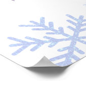 Sneeuwvlok Winter 1e Verjaardag Wonderland Welkom Poster (Hoek)