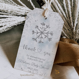 Sneeuwvlok Winter Baby Borrel Cadeaulabel